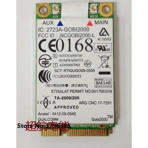 SSEA Wholesale Gobi2000 3G WWAN GPS Card FRU 60Y3263 for IBM Lenovo Thinkpad T410 W510 T410s X120e