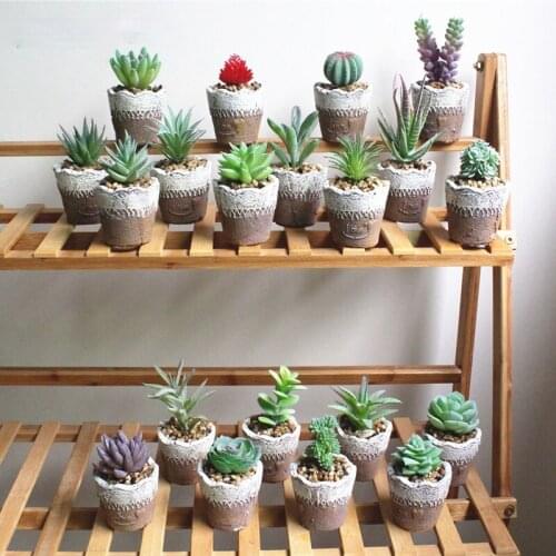 Artificial Succulent Plants Flower Bonsai Simulation Plant Set Home Decorative Wedding Decor Office Landscape Arrangement