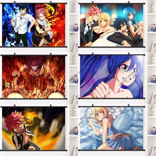 Canvas Painting Wall Art Anime FAIRY TAIL Etherious Natsu Dragneel Posters and Prints Room Decor Pictures for Home Decoration