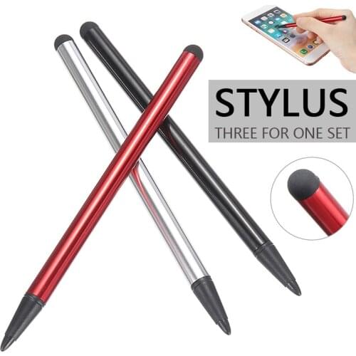 3pcs Newest Capacitive Pen 2-in-1 Touch Screen Stylus Pencil for iPad phone Samsung PC Replacement Tablet Touch Screen Pens