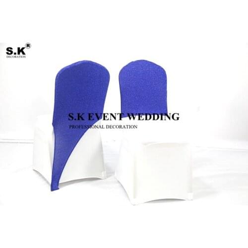 Nice Looking Glitter Sequin Spandex Chair Cover Cap Hood For Wedding Banquet Event Decoration