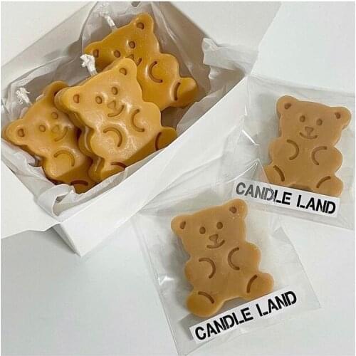 Bear Sandwich Biscuit Silicone Mold For Candles Cream Sandwich Bear Biscuit Shape Candle Making Diy Soap Mold