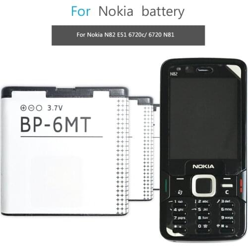 Mobile Phone Battery For Nokia N81 N82 N81-8G E51 E51i 6720 6720C Battery BP-6MT 1050mAh