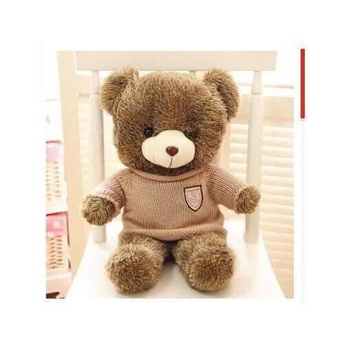 Stuffed animal Teddy bear sweater cloth bear about 23 inch plush toy 60 cm bear throw pillow doll wb119