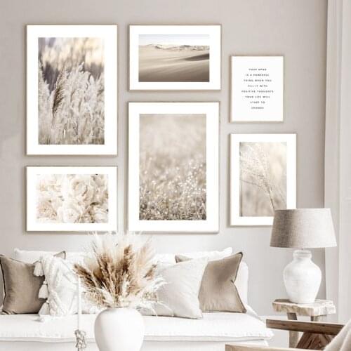 Wall Art Canvas Painting Flower Plant Reed Dandelion Desert Quotes Nordic Posters And Prints Wall Pictures For Living Room Decor