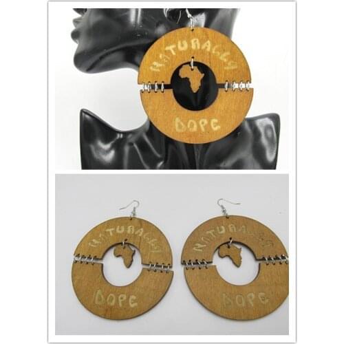 Newest Light Brown color african Naturally Dope Earrings