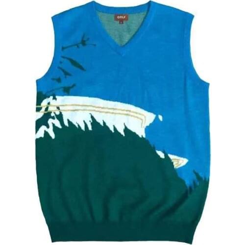 New men Luxury golf Flower Le Fleur Tyler The Creator Knit Casual Sweaters Vest sleeveless Asian Plug Size High Drake #M16
