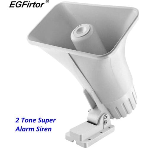 DC 12V Wire 30 Watt Siren Dual Tone Indoor/Outdoor 120Db Sounder Super Alarm Horn Security Alarm Siren