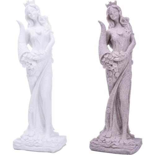 NORDIC ABSTRACT WEALTH GODDESS STATUE HOME DECORATION ORNAMENT RESIN FIGURINES TV CABINET DECOR HOME DECORATION ACCESSORIES
