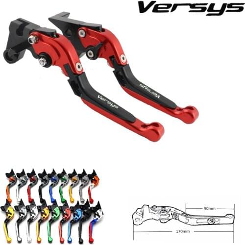 For Kawasaki VERSYS 1000 2015-2018 2017 2016 Laser Logo(Versys) Folding Extendable Motorcycle Brake Clutch Levers