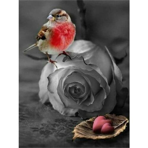 Bird Animal Printed Fabric 11CT Cross-Stitch Embroidery Complete Kit DMC Threads Knitting Craft Hobby Needlework Package Magic