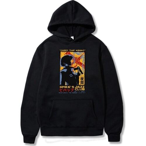 Anime Hoodie cowboy bebop Manga Hoodies Man Women Spike Spiegel Pullover Sweatshirt Harajuku Dropship Clothes