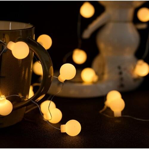 Home DIY Decoration 1-5m Copper Wire Decorative LED Fairy Lights ball for birthday Party Garland Wedding Christmas 10/20/50 LEDs