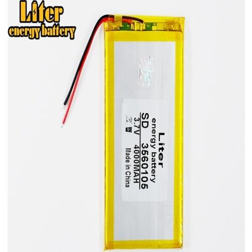 Ultra thin 3.7V 4000mah li Tablet polymer battery for laptop 3560105 in stock