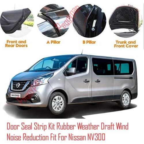 Door Seal Strip Kit Self Adhesive Window Engine Cover Soundproof Rubber Weather Draft Wind Noise Reduction Fit For Nissan NV300