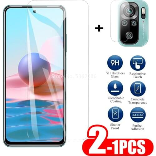 1-2Pcs Screen Glass For Xiaomi Redmi Note 10 pro Screen+Camera Protector On For redmi note 10 pro max screen Lens Tempered Glass