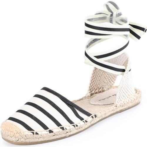 Tienda Soludos Espadrilles Shoes 2019 Summer Womens Strappy Off-duty Days Outsole Women Flats Gladiator Gingham Ankle Strap