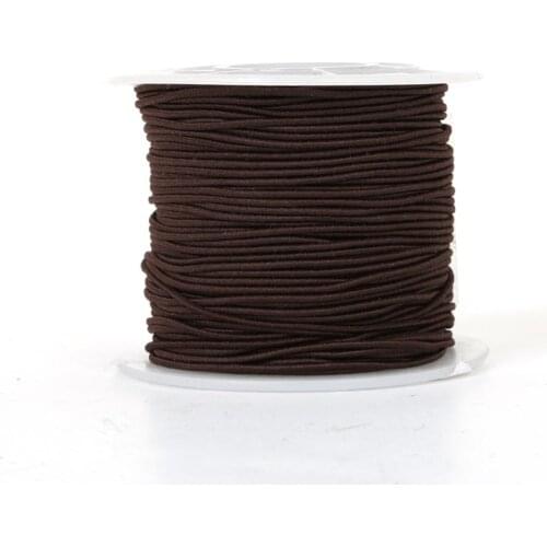 0.8-1.5mm Black Brown Round Elastic Band Rope Rubber Band Elastic Line For Sewing Jewelry Accessories DIY Handmade craft 40-50M