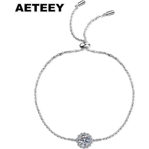 1 Carat D Color Moissanite Bracelet For Women Girls Birthday Present Sparkling Wedding Party Fine Jewelry JH-05