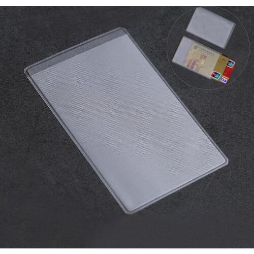 10pcs PVC Card Holder Travel Wallet Bus Business Bank Credit Card Holder Transparent Card Cover ID Card Holder Case Pouch Bag