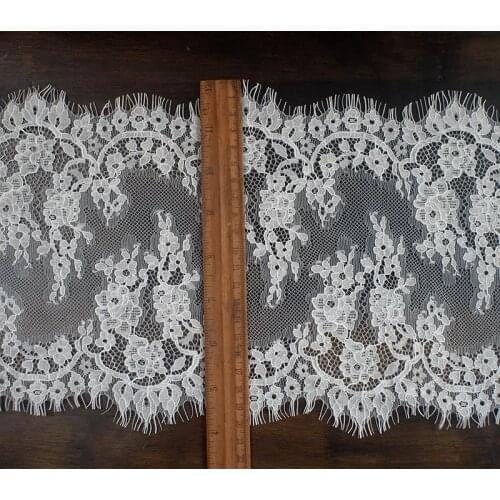 Excellent French eyelashes lace fabric DIY skirt dress decoration accessories wedding dress sewing fabric fringe