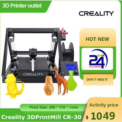 Creality 3DPrintMill 3D Printer CR-30 Reproduction in Batches Infinite Z-Axis Printing Silent Motherboard w/ 8G Card