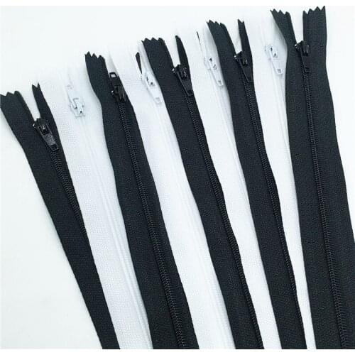 CNCRAFT 50pcs Black White Nylon Coil Zippers Tailor Sewing Tools Garment Accessories 6Inch Free Shipping