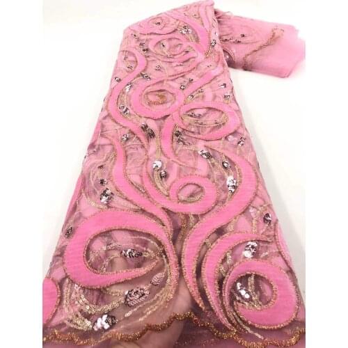 African Lace Fabric 2019 High Quality Grey Net Lace Embroidery 3D feather French Lace Nigerian Lace Fabrics For Wedding DYS194