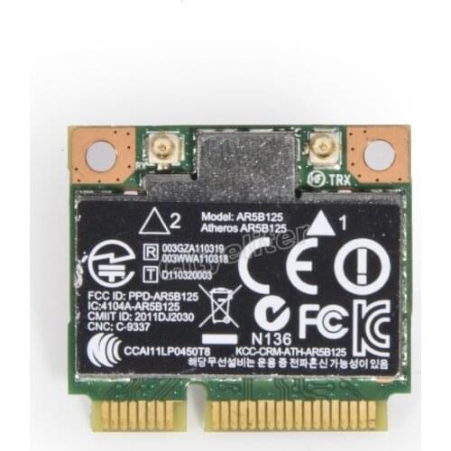 Wireless Adapter Card for Atheros AR5B125 for HP 670036-001 WiFi WLAN Half Mini PCI-E Card 802.11 b/g/n