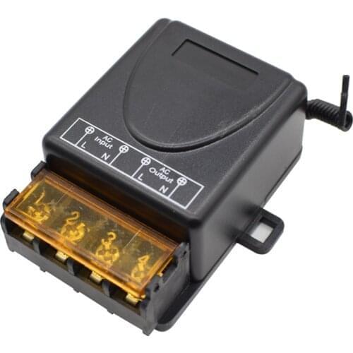 433MHz Wireless RF Remote Control Switch 12V 24V 110V 220V Factory Light Single Water Pump 2000W 30A High Power Remote Receiver