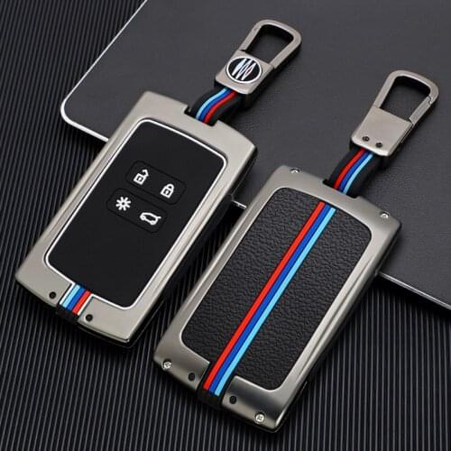 Zinc Alloy Car Key Cover for Renault Silicone Key Cover Key Case Chain For Renault Kadjar Megane Koleos QM5 QM6 2016 2018