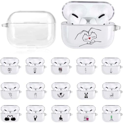 For Apple AirPods Pro Earphone Case - Transparent Protective Cover Dust-proof Silicone AirPods Case Earphone Accessories