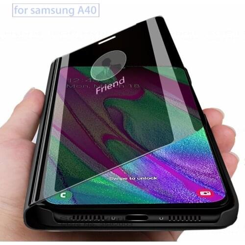 Samsun a40 Case For Samsung Galaxy a40Smart mirror Flip Cover for Samsung galaxy a 40 40a coque Cases samsunga40 SM-A405FN/DS