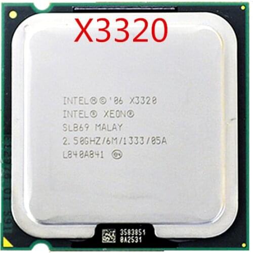 Free shipping X3320 Quad Core 2.5GHz LGA 775 95W 6M 1333 Cache Server CPU scrattered piece