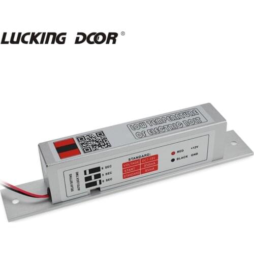 DC 12V Electric Bolt Lock Fail Safe Mortise Electronic Low Temperature Time Delay Electric Door Lock for Access Control System