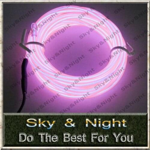 Felexbile EL WIRE-Pink LED NEON LIGHT 2.3MM TOP QUALITY WITH FREE SHIPPING