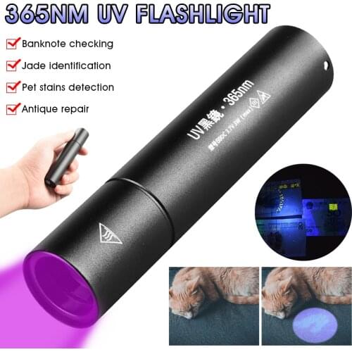 Hot Sale 10W Violet Lamp Black Mirror UV High Power Fluorescent Money Detector Flashlight Antique Identification Flashlight