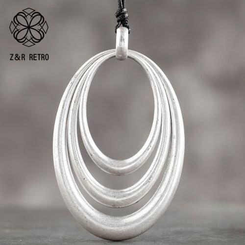 Chunky Pendants for Women Jewelry Long Necklace Big Jewellery Suspension necklaces & pendants Alloy Chokers Rope Chains 2021 New