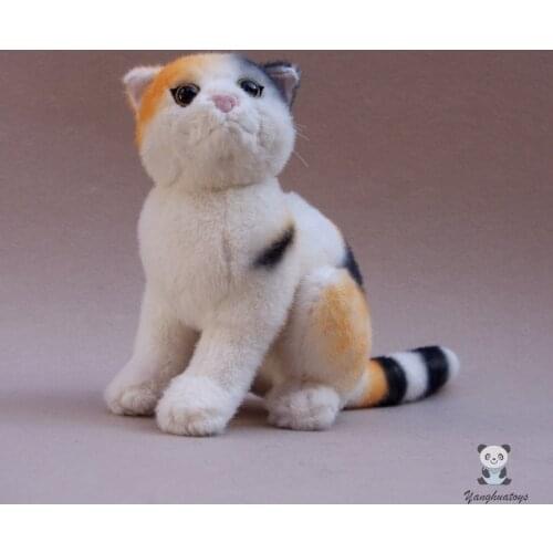 Soft Smooth Plush Animals Three Felinae Model Dolls Toy Cats Children Gifts For Boys And Girls Present