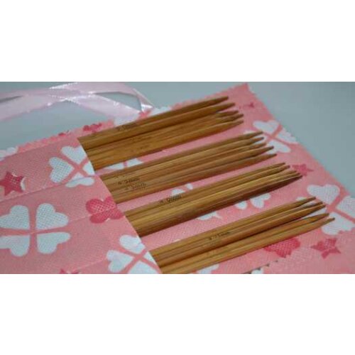 Professional DIY 35cm 55 pcs hand bamboo knitting needles set, Weaving Tools set