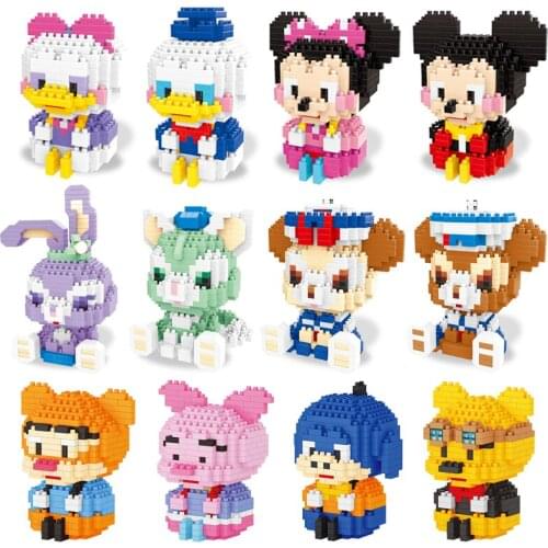 Animals Eagle Pig Cat Dog Bird Mouse Bear Monkey Fish Sets Model Building Diamond Mini Blocks Kid Toy Adult Bricks Birthday Gift