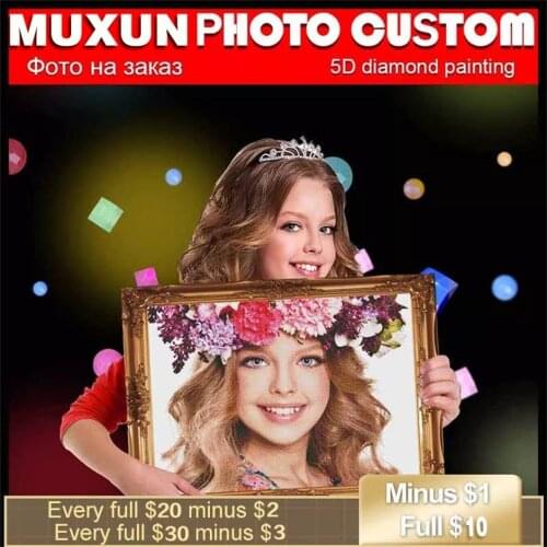 Custom Photo 5D Diy Diamond Painting Full Square Own Photo Cross Stitch Kit Embroidery Mosaic Picture Of Rhinestones Decor Gift