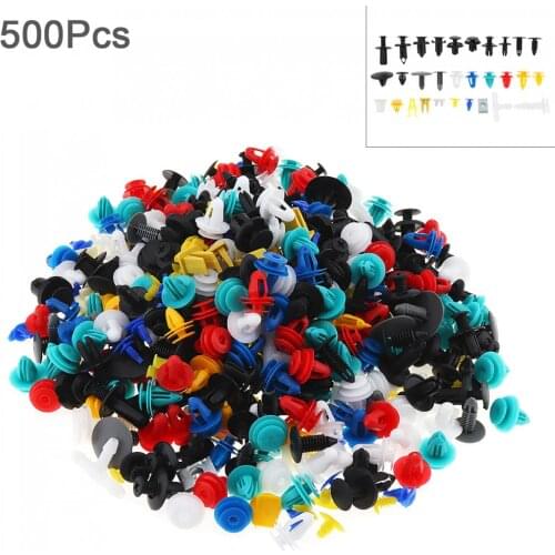 500pcs 30 Kinds Universal Plastic Car Auto Body Bumper Push Pin Clip Rivets Fastener Expansion Screws Kit