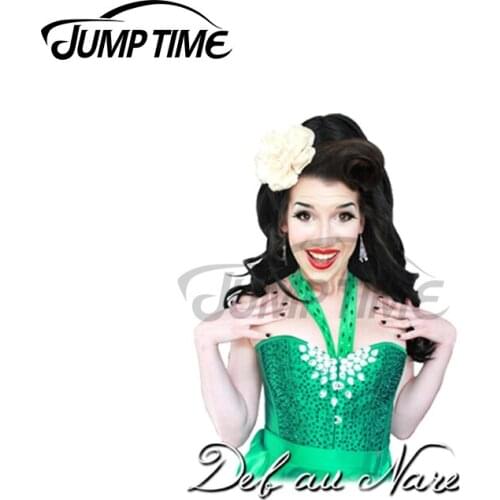 Jump Time 13 x 10cm For Debau Nare Burlesque Sexy Personality Car Stickers Fashion Decal DIY Occlusion Scratch Waterproof Decor