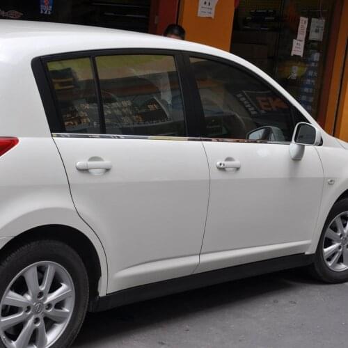 Stainless steel car window trims for nissan tiida nissan pulsar c11 c12 c13 2004-2013 2015 2014 2018 2017 2016