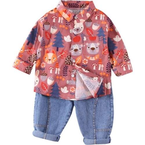 New Spring Autumn Baby Girl Clothes Suit Children Boys Cartoon Shirt Pants 2Pcs/Set Toddler Sport Casual Costume Kids Tracksuits