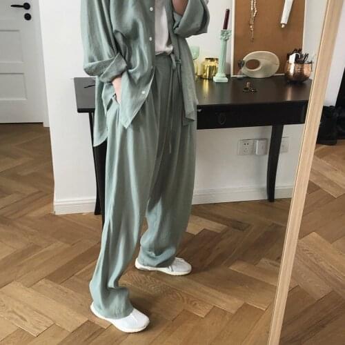 Summer new products, wide-leg pants, high-waist drape, wide loose, casual, thin, western style trousers women woman pants