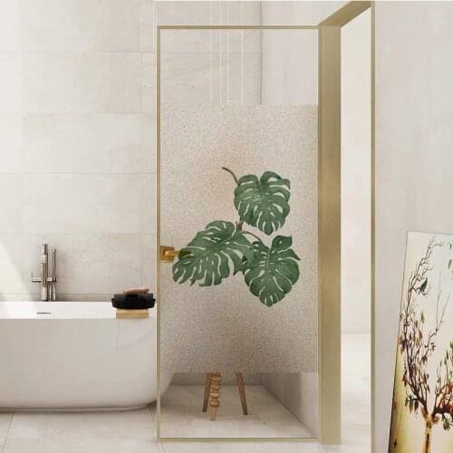 Window film glass stickers opaque shading bedroom glass door decoration paper window stickers Monstera Plants GS025