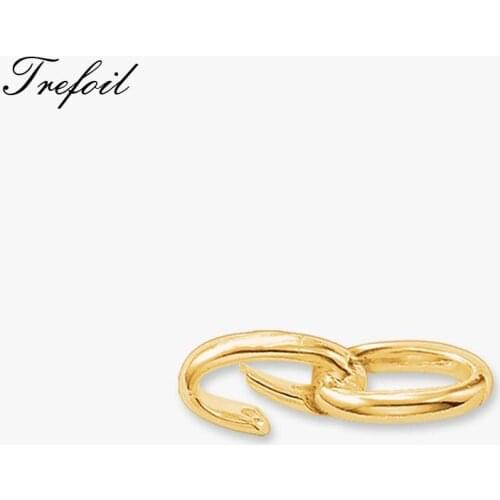 Gold Color Oval Charms Pendant Carriers, Fashion Jewelry 925 Sterling Silver Ethnic Gift For Women Men Boy Girl Lovers 2018 New