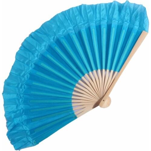 Popular Sexy Belly Dance Fans For Ladies 100% Silk 6 Color Red Blue Green Fans Women Good Quality Belly Professional Fans 10415